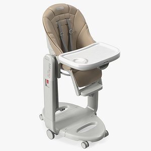 Folding Peg Perego Baby High Chair Vertical Beige