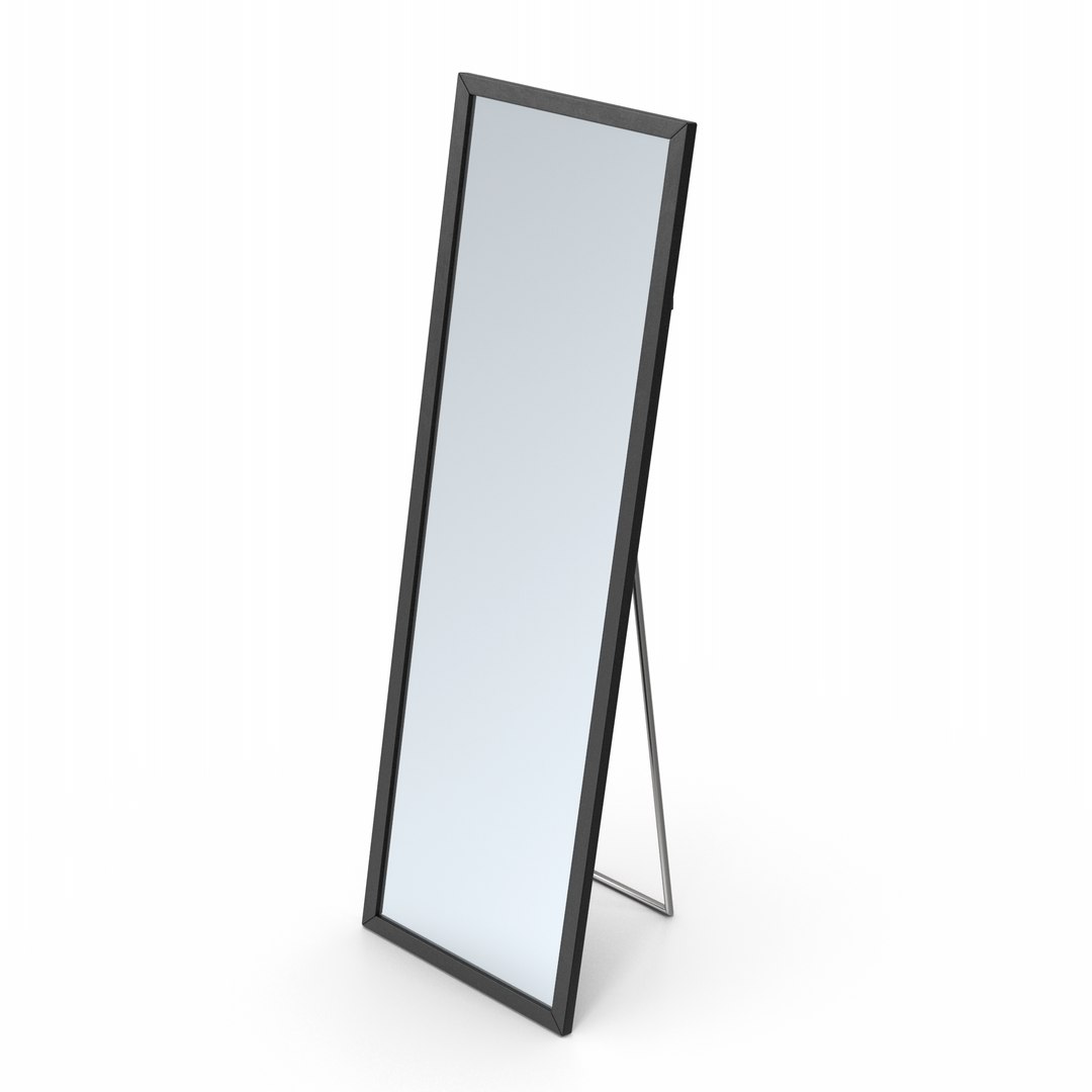 3D Black Standing Mirror TurboSquid 2113231