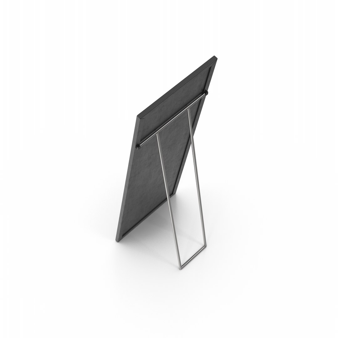 3D Black Standing Mirror - TurboSquid 2113231