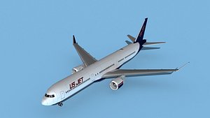 3D model Boeing 767-400 US Jet