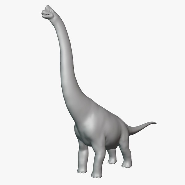 3D Sauroposeidon Basemesh Low Poly