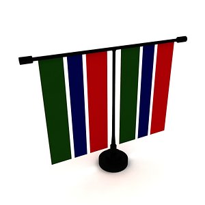 Flag of the Gambia 3D model
