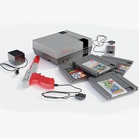 Nintendo Entertainment NES Console Controllers and Cartridges