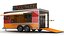 3D Three Detailed Food Trucks