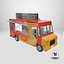 3D Three Detailed Food Trucks