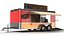 3D Three Detailed Food Trucks