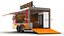 3D Three Detailed Food Trucks