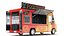 3D Three Detailed Food Trucks
