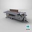 3D Three Detailed Food Trucks