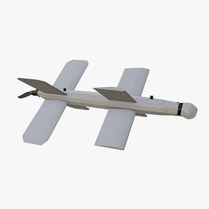 3D ZALA LANCET Kamikaze Attack Drone Low-poly