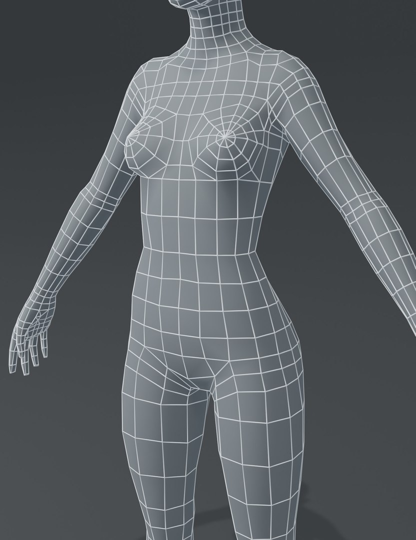 3D Female Body Base Mesh - TurboSquid 1516369