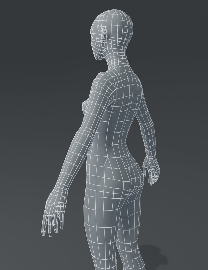 3D Female Body Base Mesh - TurboSquid 1516369