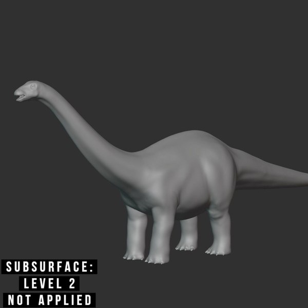 Apatosaurus Basemesh Low Poly 3D model