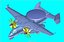 Yak-44 (Rev) AEW 항공기 솔리드 어셈블리 모델