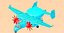 Yak-44 (Rev) AEW 항공기 솔리드 어셈블리 모델