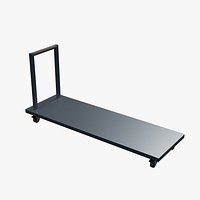 Flat Platform Workshop Cart 2100x670mm Configuration 09