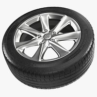 Toyota Silver Car Wheel Rim Carrying Michelin Tire