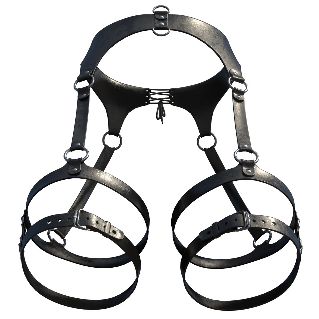 3D Model BDSM Black Leather Top Body Breast Belt Portupeya Harness -  TurboSquid 1789775