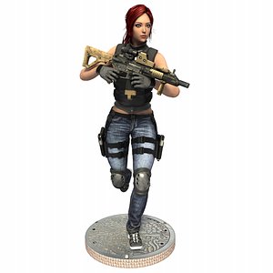 3d model police woman