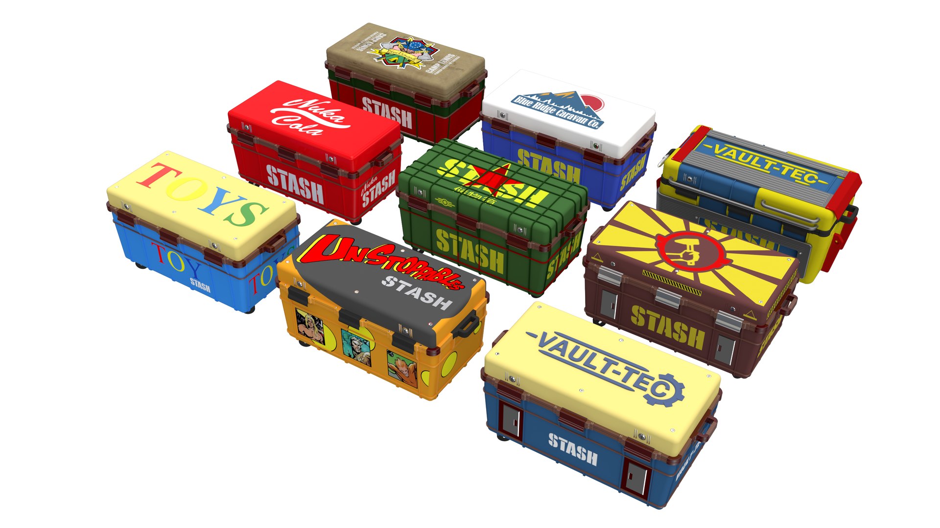 3D Stash Boxex - TurboSquid 2242404