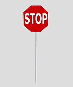 3D stop traffic sign