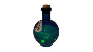 glass bottle potion 3D model