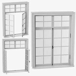 3D classic window 06 model
