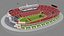 Modelo 3D del estadio LA Memorial Coliseum