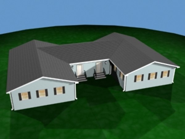 3d model medium house