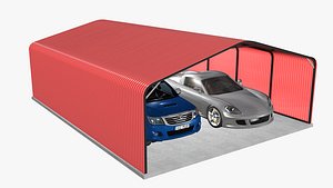 3D outdoor carport