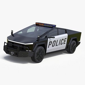Tesla Cybertruck Police Patrol Vehicle