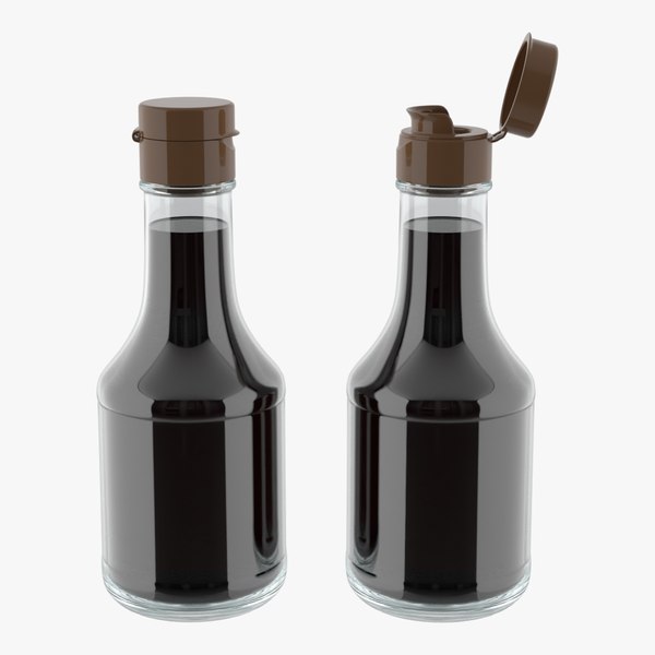 3D soy sauce bottle model