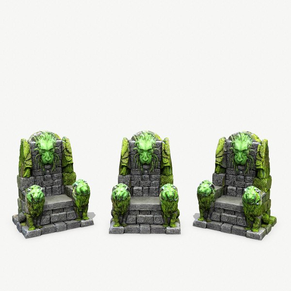 modelo 3d Trono de piedra del león 4 - TurboSquid 2268793