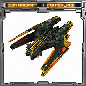 free spaceship fighter 3d model