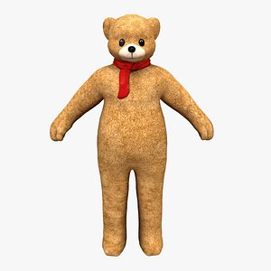 humansize rigged teddy bear 3D