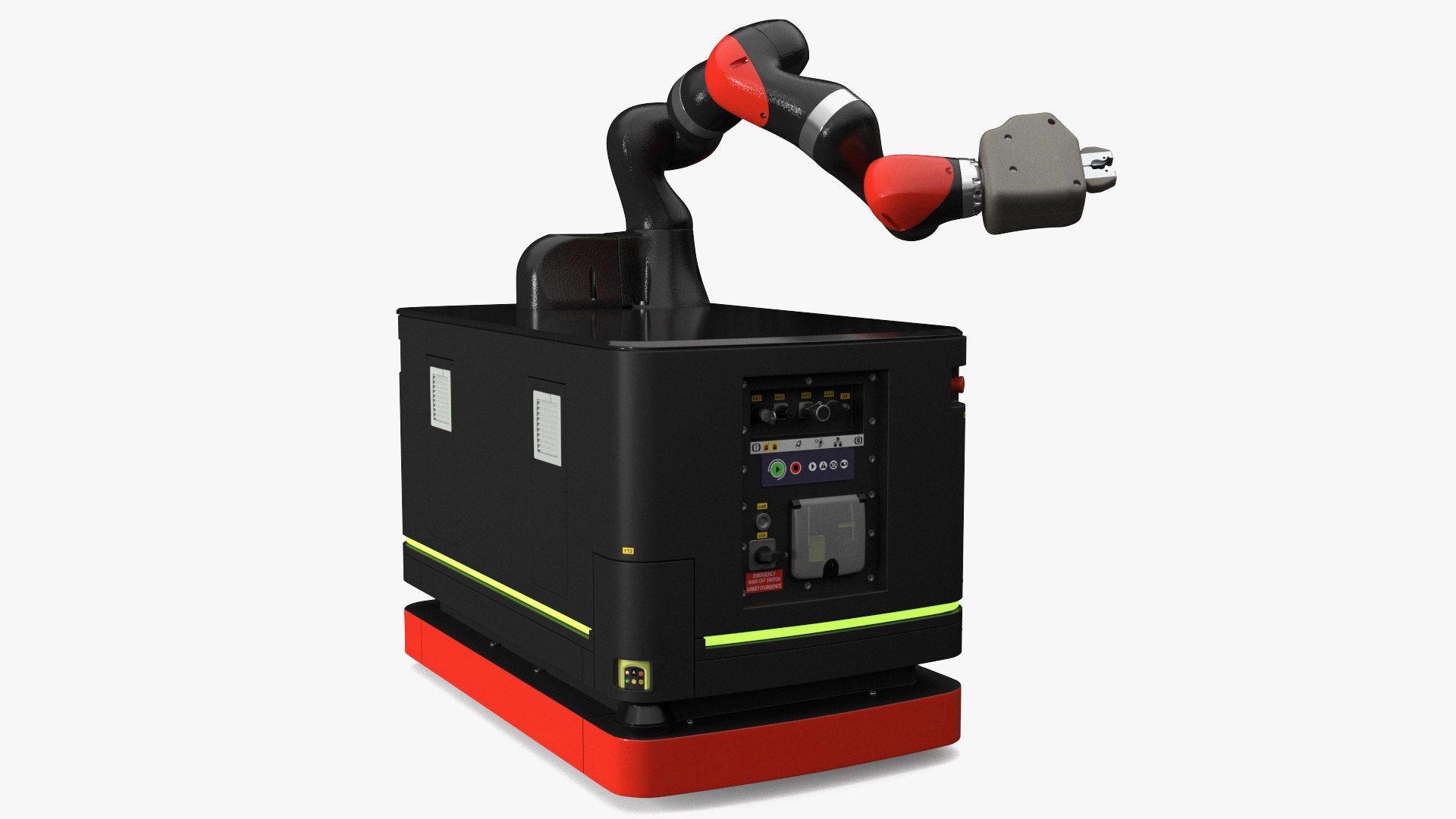 Autonomous Robot Hand with Manipulator Rigged for Cinema 4D 3D model preview