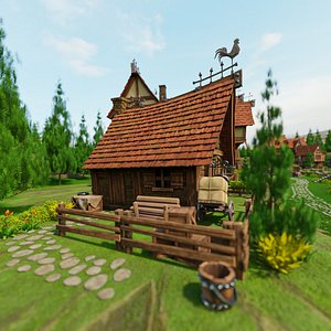 STYLIZED MEDIEVAL BUILDING 03