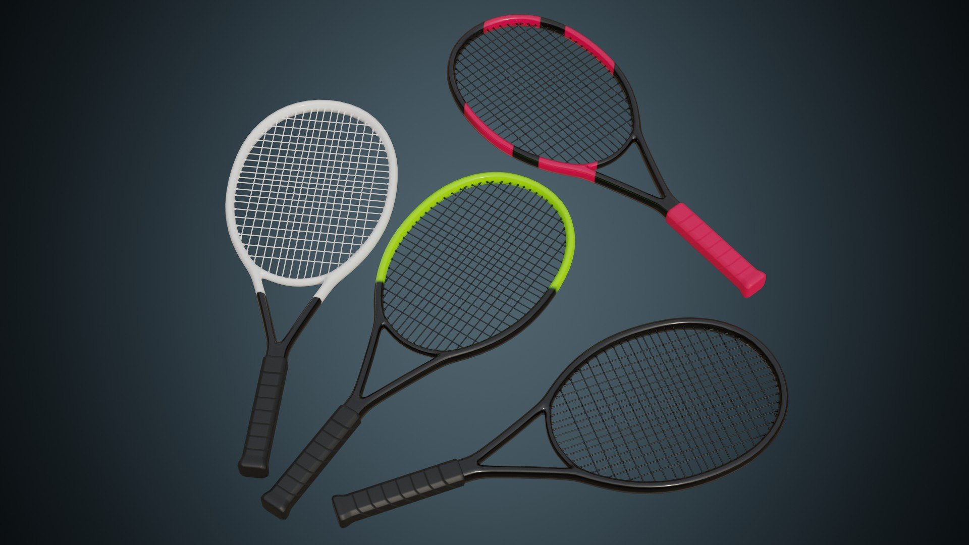 Tennis Racquet 1A 3D Model - TurboSquid 2005855