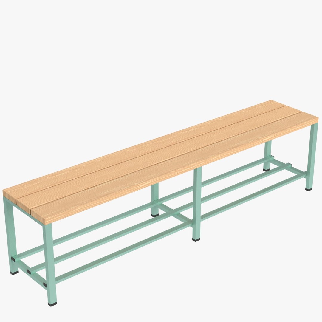 Locker room bench 3 model TurboSquid 2140001