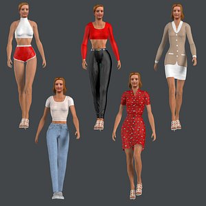 human woman female 3d model
