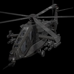 3D Leonardo AW249 Black Camo model