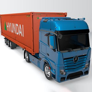 mercedes benz actros blue 3D model