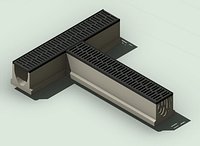 Concrete Trench Drain T Junction V150 with Slotted Grate