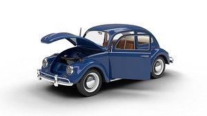 Volkswagen Beetle 1300 1963 HQ 3D model