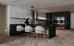 Living Kitchen 04 - Apartment 0f Maihointerior 3D model