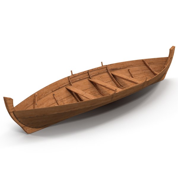 3d rowboat modeled model