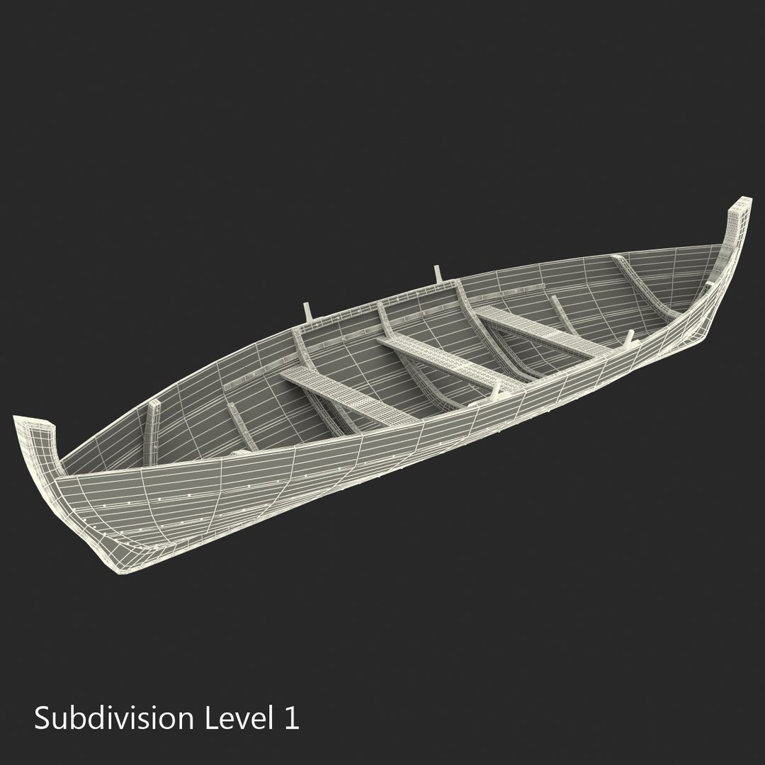 3d Rowboat Modeled Model 