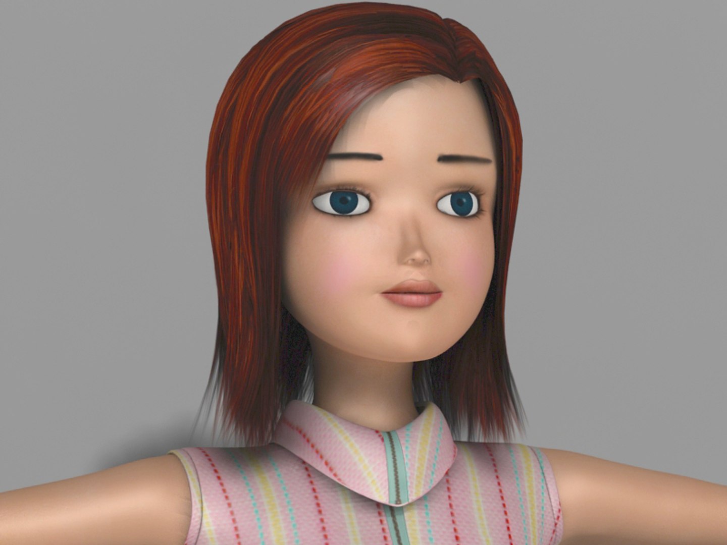 3d Model Girl Cartoon