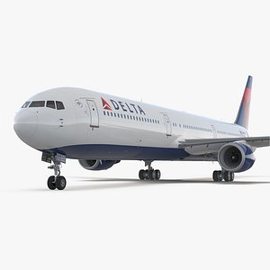 Delta Air Lines Boeing 767-400 with Cabin and Doors model
