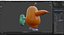 Pacote com 2 personagens 3D de monstros fofos